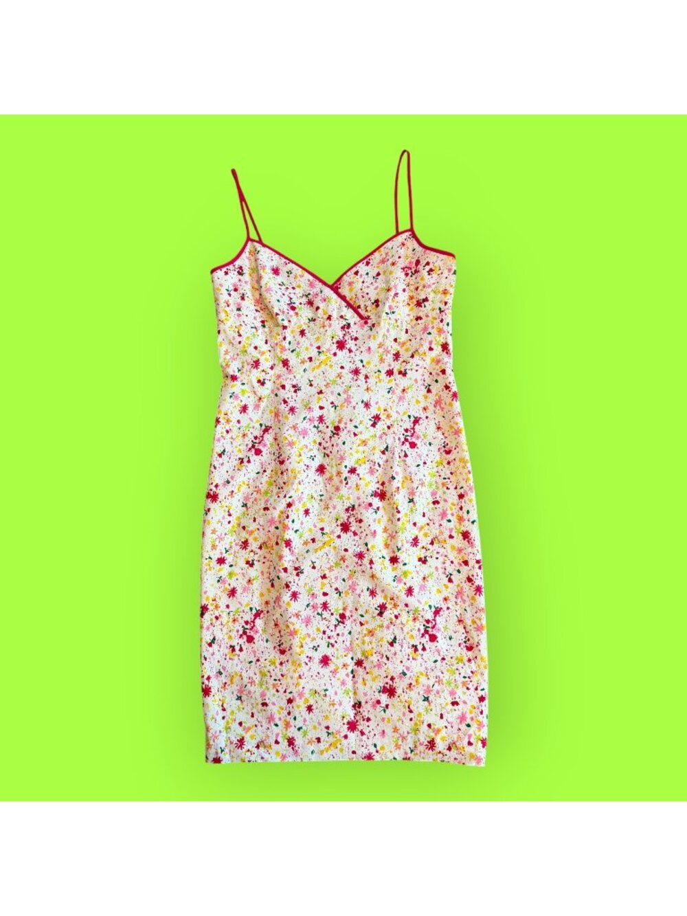 Vintage Laundry by Shelli Segal Y2K 1990's Ditsy Floral Mini Dress 6 Jawbreaker